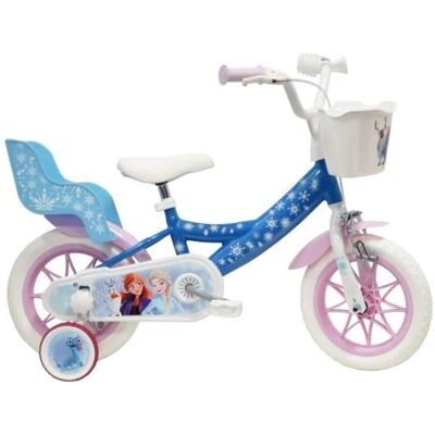 Vélo Enfant Frozen - Modèle 21114 12 Pouces, Bleu, Selle et Guidon Réglables - Publicité Vélo Enfant Frozen - Modèle 21114 12 Pouces, Bleu, Selle et Guidon Réglables - Publicité