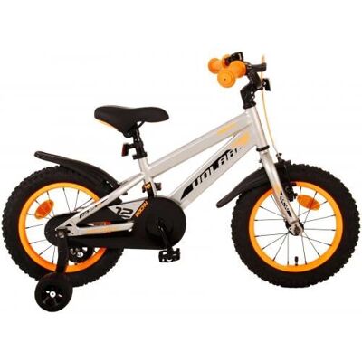 Volare Rocky Kinderfiets - 14 inch Grijs/Oranje - Veiligheid & Comfort Volare Rocky Kinderfiets - 14 inch Grijs/Oranje - Veiligheid & Comfort
