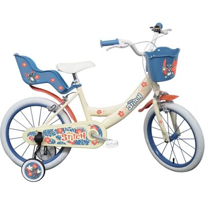 Bicicleta Infantil Stitch 14 Polegadas - Cesto e Assento de Boneca Bicicleta Infantil Stitch 14 Polegadas - Cesto e Assento de Boneca
