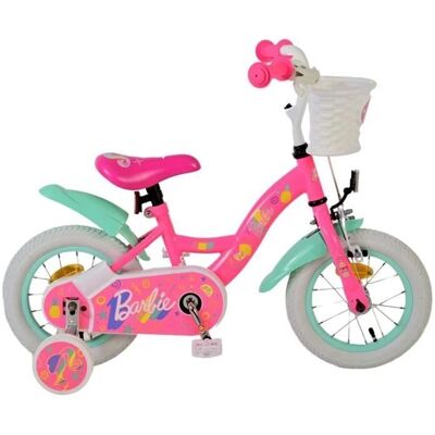 Barbie Lastenpyörä - 12 tuumaa - Tytöt - Vaaleanpunainen ja Vihreä Barbie Lastenpyörä - 12 tuumaa - Tytöt - Vaaleanpunainen ja Vihreä
