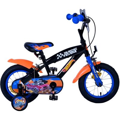 Vélo enfant Hot Wheels - 12 pouces, noir-orange-bleu, réglable, sûr - Publicité Vélo enfant Hot Wheels - 12 pouces, noir-orange-bleu, réglable, sûr - Publicité