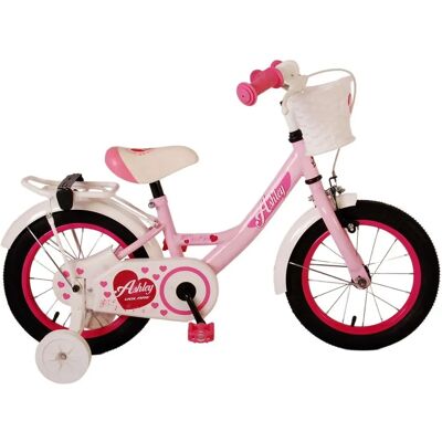 Vélo fille Volare Ashley 14 pouces Rose/Blanc - Enfant - Publicité Vélo fille Volare Ashley 14 pouces Rose/Blanc - Enfant - Publicité