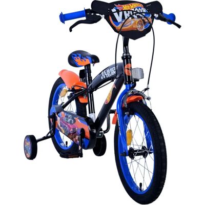 Vélo Enfant Hot Wheels Race Team - Noir/Orange/Bleu - 16 Pouces - Publicité Vélo Enfant Hot Wheels Race Team - Noir/Orange/Bleu - 16 Pouces - Publicité