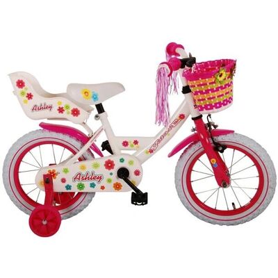 Volare Ashley Barnecykel - 14 tommer - Hvit - 95% Montert Volare Ashley Barnecykel - 14 tommer - Hvit - 95% Montert
