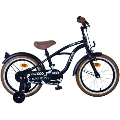 Volare Black Cruiser Kinderfahrrad - 16 Zoll - Sicherheit & Style Volare Black Cruiser Kinderfahrrad - 16 Zoll - Sicherheit & Style