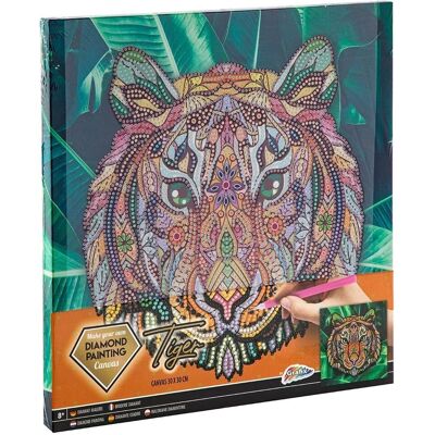 Grafix Tiger Diamantmalerei - 30x30cm Bunt Grafix Tiger Diamantmalerei - 30x30cm Bunt