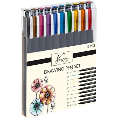 Nassau K-AR0826/GE Coloured Zeichenstift-Set - Fineliner Nassau K-AR0826/GE Coloured Zeichenstift-Set - Fineliner