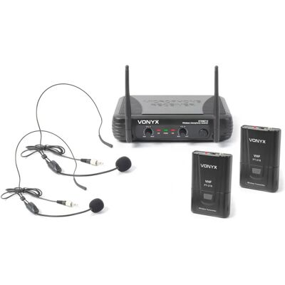 Sistema de micrófono inalámbrico Vonyx STWM712H - Kit para escenario y presentaciones Sistema de micrófono inalámbrico Vonyx STWM712H - Kit para escenario y presentaciones
