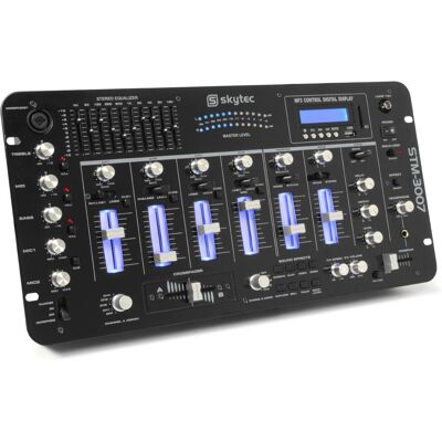 Skytec STM-3007 50Hz-18000Hz Preto - Mixer de Áudio Skytec STM-3007 50Hz-18000Hz Preto - Mixer de Áudio