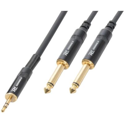 PD-Connex 177136 Lydkabel - 6m stereo jack til 2x mono - Svart PD-Connex 177136 Lydkabel - 6m stereo jack til 2x mono - Svart