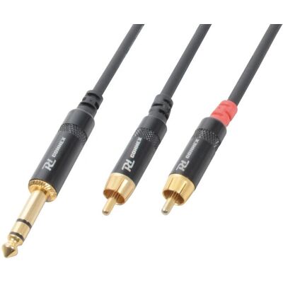 PD-Connex 177030 Audiokabel - 3m, 6,35mm Klinke, 2x RCA, Schwarz - Audiokabel PD-Connex 177030 Audiokabel - 3m, 6,35mm Klinke, 2x RCA, Schwarz - Audiokabel