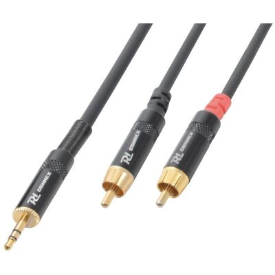 PD-Connex 177036 Lydkabel 3m 3,5mm RCA Sort PD-Connex 177036 Lydkabel 3m 3,5mm RCA Sort