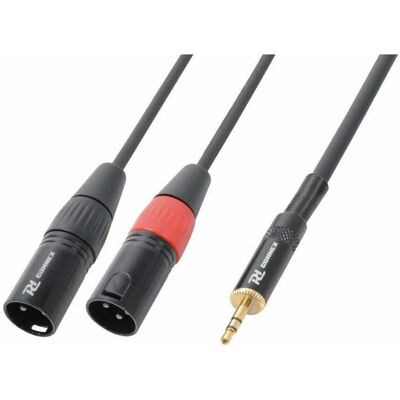PD Connex Professionelt HQ 2x XLR til 3,5mm stereo Jack-kabel - 6m PD Connex Professionelt HQ 2x XLR til 3,5mm stereo Jack-kabel - 6m