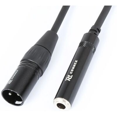 Cabo de Audio PD-Connex CX130 - XLR (3 pines) 6,35mm Negro Cabo de Audio PD-Connex CX130 - XLR (3 pines) 6,35mm Negro