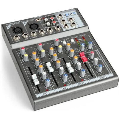 Vonyx VMM-F401 Mixer - 4 kanaler, Frekvens 50-18000 Hz, Sort Vonyx VMM-F401 Mixer - 4 kanaler, Frekvens 50-18000 Hz, Sort