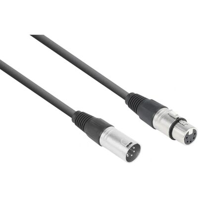 Cabo de áudio PD-Connex 177926 - 3m XLR 5-pinos Preto Cabo de áudio PD-Connex 177926 - 3m XLR 5-pinos Preto