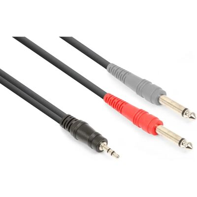 Vonyx CX332-6 Audiokabel - 6m, 3,5mm till 6,35mm, Mono, Schwarz Vonyx CX332-6 Audiokabel - 6m, 3,5mm till 6,35mm, Mono, Schwarz
