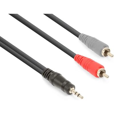 Vonyx - CX334-1 - 3,5 mm Klinke zu Cinch - 1,5 m - Audio Kabel Vonyx - CX334-1 - 3,5 mm Klinke zu Cinch - 1,5 m - Audio Kabel