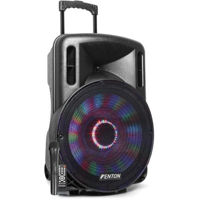 Fenton FT15LED PA Høyttalere - Bærbar 15" 800W Bluetooth-system Fenton FT15LED PA Høyttalere - Bærbar 15" 800W Bluetooth-system