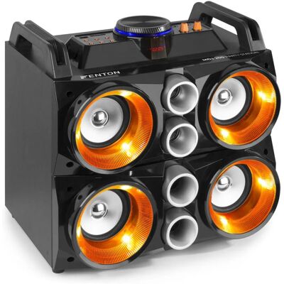 Fenton MDJ200 Bluetooth Lautsprecher - Schwarz - Party-Station - 150W Fenton MDJ200 Bluetooth Lautsprecher - Schwarz - Party-Station - 150W