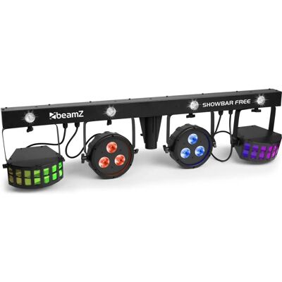 BeamZ - SHOWBAR FREE - 2x PAR - 2x Derby - Barre LED BeamZ - SHOWBAR FREE - 2x PAR - 2x Derby - Barre LED