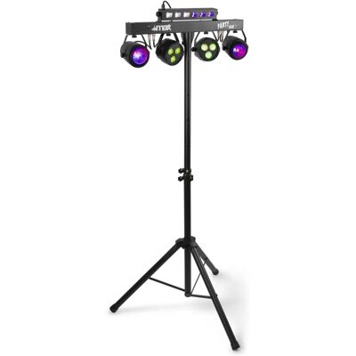 Ensemble d'Éclairage LED MAX PartyBar 10 - Noir - Effets pour Fête et Scène - Publicité Ensemble d'Éclairage LED MAX PartyBar 10 - Noir - Effets pour Fête et Scène - Publicité