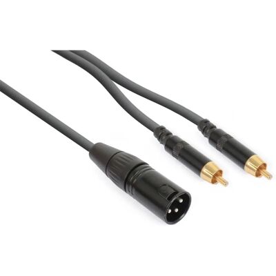 PD-Connex 177156 audio kabel - XLR til RCA Sort PD-Connex 177156 audio kabel - XLR til RCA Sort