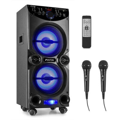 Système de karaoké portable Fenton avec Bluetooth - Karaoké avec 2 microphones - Publicité Système de karaoké portable Fenton avec Bluetooth - Karaoké avec 2 microphones - Publicité