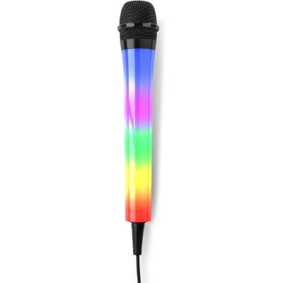 Micrófono de Karaoke Negro Fenton KMD55B - Micrófono, Luces LED, Duradero Micrófono de Karaoke Negro Fenton KMD55B - Micrófono, Luces LED, Duradero