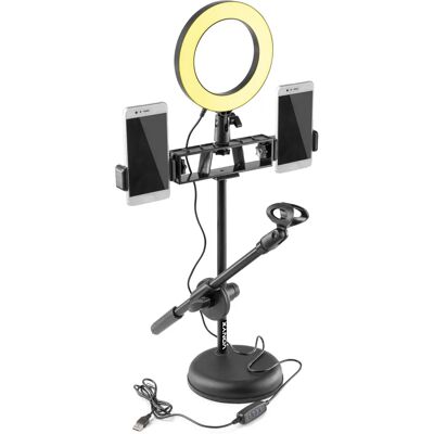 Vonyx RL20 LED-lyskreds - Fleksibel Smartphoneholder Vonyx RL20 LED-lyskreds - Fleksibel Smartphoneholder