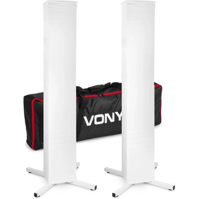Vonyx DJP165 Supporto altoparlanti regolabile in altezza - Nero/Bianco Vonyx DJP165 Supporto altoparlanti regolabile in altezza - Nero/Bianco