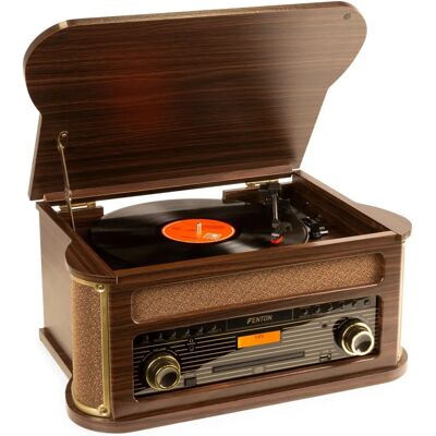 Fenton Memphis Platine Vintage - Bluetooth, DAB & FM Fenton Memphis Platine Vintage - Bluetooth, DAB & FM
