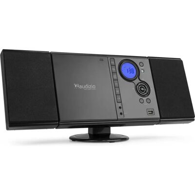 Audizio Reims Sorte Stereoanlæg - 40W Bluetooth FM CD USB Audizio Reims Sorte Stereoanlæg - 40W Bluetooth FM CD USB