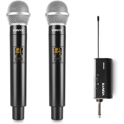 Vonyx WM552 Trådløst Mikrofon System - UHF - Sort Vonyx WM552 Trådløst Mikrofon System - UHF - Sort