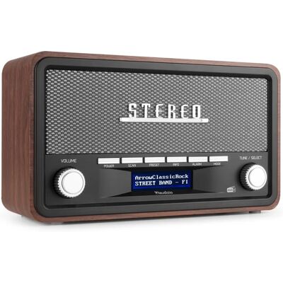 Bærbar Digital Radio Audizio FoggiaGR - Sort, Brun - Stereo 50W Bærbar Digital Radio Audizio FoggiaGR - Sort, Brun - Stereo 50W