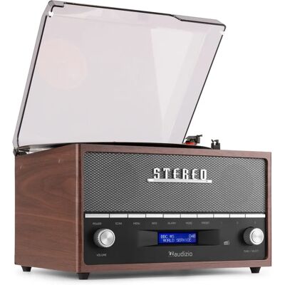 Audizio Frisco Platine Rétro - Stéréo, USB, Radio DAB+ - Publicité Audizio Frisco Platine Rétro - Stéréo, USB, Radio DAB+ - Publicité