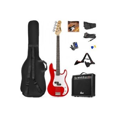 GigKit Elektrisk Basguitar Pakke - Rød - Elektrisk basguitar GigKit Elektrisk Basguitar Pakke - Rød - Elektrisk basguitar