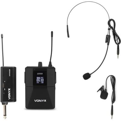 Vonyx WM55B Trådløst Mikrofon System - UHF - Kompakt Vonyx WM55B Trådløst Mikrofon System - UHF - Kompakt