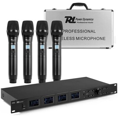 Ensemble Microphones Sans Fil Power Dynamics PD524 - 4 Micros Ensemble Microphones Sans Fil Power Dynamics PD524 - 4 Micros