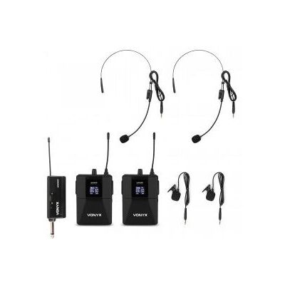 Vonyx WM552B - Trådløst mikrofonanlæg med to bodypack-mikrofoner Vonyx WM552B - Trådløst mikrofonanlæg med to bodypack-mikrofoner
