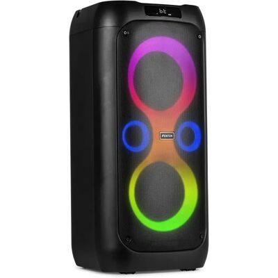 Fenton Core130 Party-høyttaler - Bærbart trådløst Bluetooth-lydsystem - Svart Fenton Core130 Party-høyttaler - Bærbart trådløst Bluetooth-lydsystem - Svart