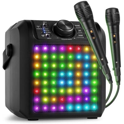 Fenton KAR50B Bærbar Karaoke Højttaler - 50W med LED-lys Fenton KAR50B Bærbar Karaoke Højttaler - 50W med LED-lys