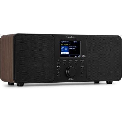 Audizio Genua DAB+ Stereo Radio - Sort, Brun Audizio Genua DAB+ Stereo Radio - Sort, Brun