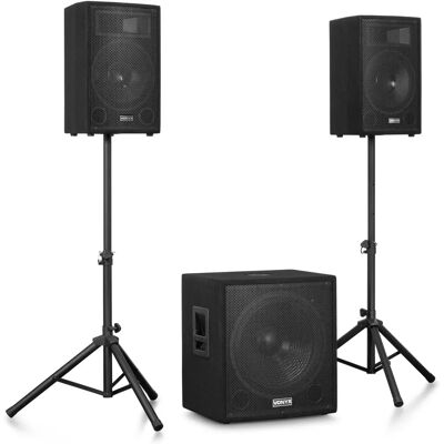 Vonyx VX1218BT - Conjunto de alto-falantes Bluetooth 2.1 - Preto Vonyx VX1218BT - Conjunto de alto-falantes Bluetooth 2.1 - Preto
