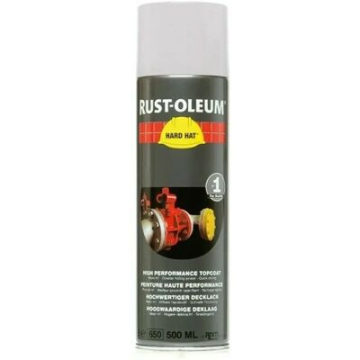 Rust-Oleum Bianco RAL 9006 Hard Hat Spray - Vernice per acciaio, legno, cemento Rust-Oleum Bianco RAL 9006 Hard Hat Spray - Vernice per acciaio, legno, cemento