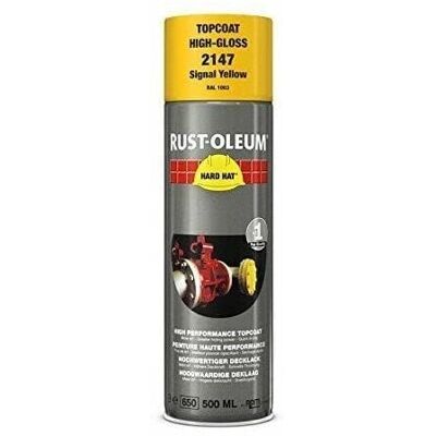 Rust-Oleum Hard Hat Topcoat - Signal Yellow - Industrial Paint Aerosol Rust-Oleum Hard Hat Topcoat - Signal Yellow - Industrial Paint Aerosol