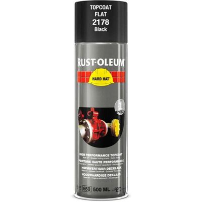 Rust-Oleum Hard Hat Matte Black Spray - Paint for Steel, Wood, Concrete - 2178 Rust-Oleum Hard Hat Matte Black Spray - Paint for Steel, Wood, Concrete - 2178