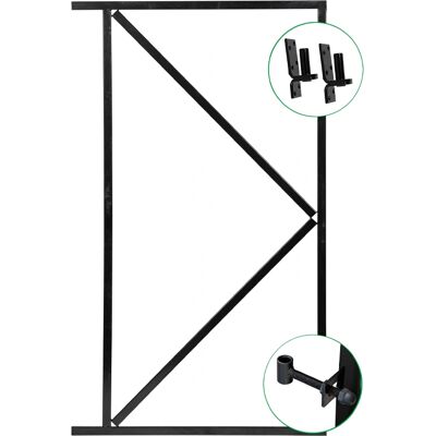 Tuindeco - IJzeren deurframe incl. luxe inbouwslotset - Door frame Tuindeco - IJzeren deurframe incl. luxe inbouwslotset - Door frame