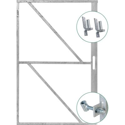 Tuindeco - IJzeren deurframe met slotkastuitsparing 155x100 cm Tuindeco - IJzeren deurframe met slotkastuitsparing 155x100 cm