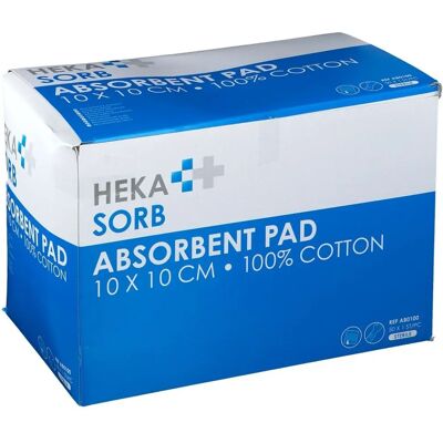 HEKA SORB Bandage Absorbant Stérile - 10x10cm - 50 pcs - Publicité HEKA SORB Bandage Absorbant Stérile - 10x10cm - 50 pcs - Publicité